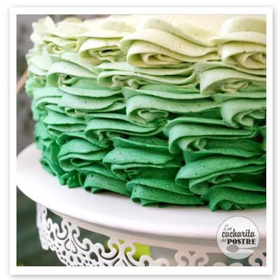 TARTA DE MANZANA VERDE CON DEGRADADO / GREEN APPLE OMBRE CAKE