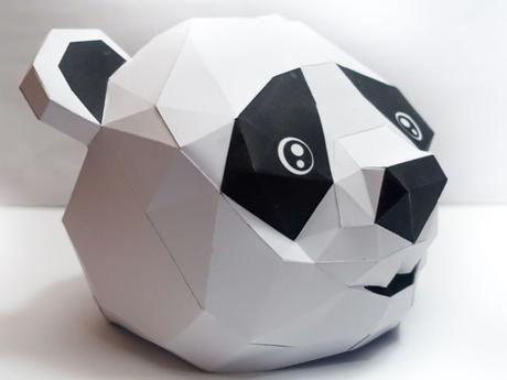 Panda Head Mask Papercraft Free Template Download