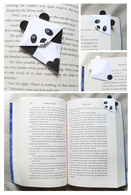 Panda Origami - Punto de libro