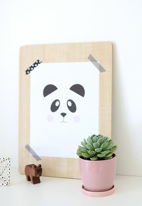 Free Printable Panda Art and the Easiest Way to Frame Art