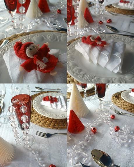 Mesa de Navidad lowcost decorada en blanco y rojo  #diariodeco18
