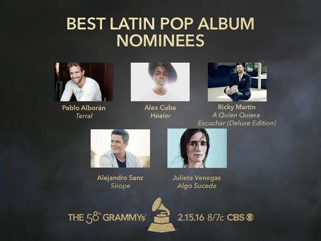 [NOTA] Alejandro Sanz y Pablo Alborán, nominados al Grammy a mejor álbum de pop latino