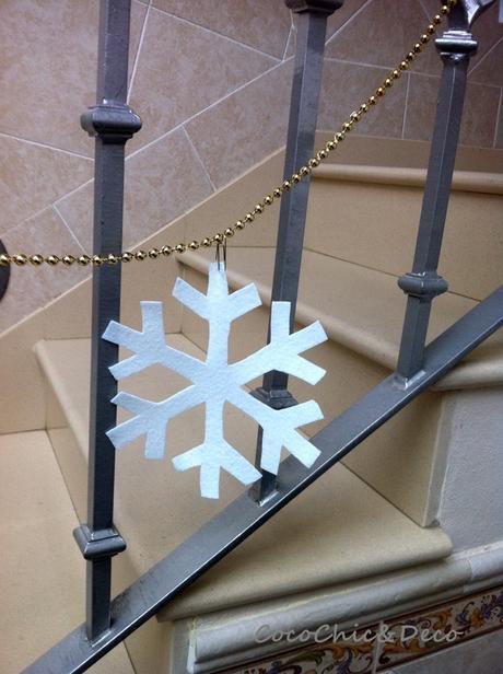 COMO HACER GUIRNALDA DE COPOS DE NIEVE EN CINCO PASOS