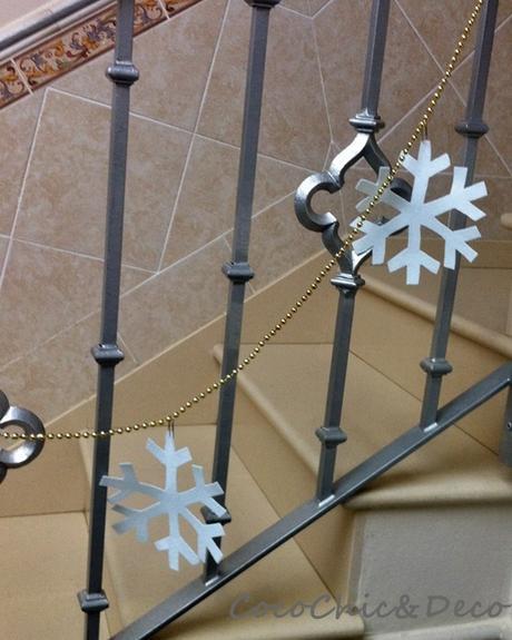 COMO HACER GUIRNALDA DE COPOS DE NIEVE EN CINCO PASOS