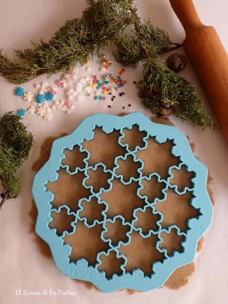 Galletas Copos de Nieve. Molde Lékué