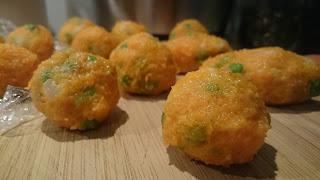 CROQUETAS DE CALABAZA Y GUISANTES (Pesadilla antes de Navidad)