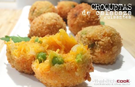 CROQUETAS DE CALABAZA Y GUISANTES (Pesadilla antes de Navidad)