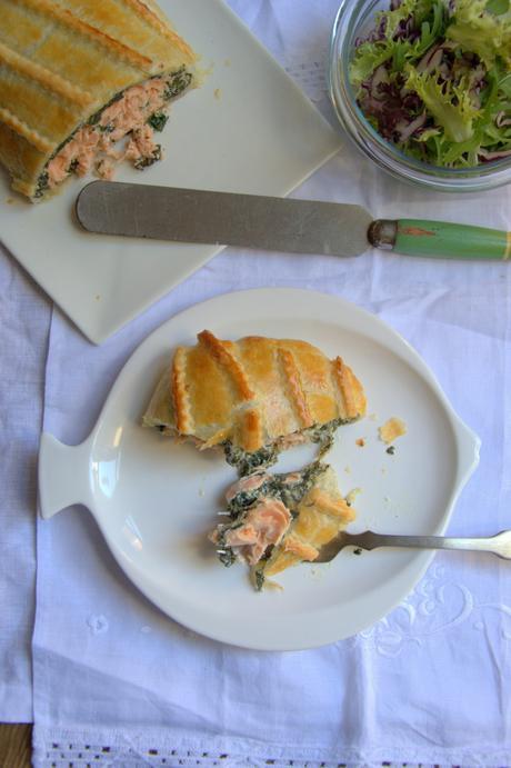 Salmón hojaldrado con espinacas y queso crema lacucharazul_hojaldre_salmón_13