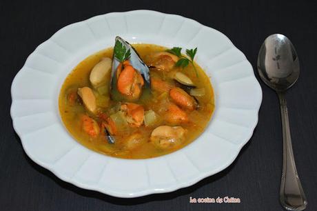 Sopa de mejillones