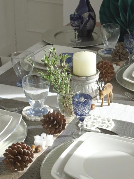 Preparando la mesa para navidad