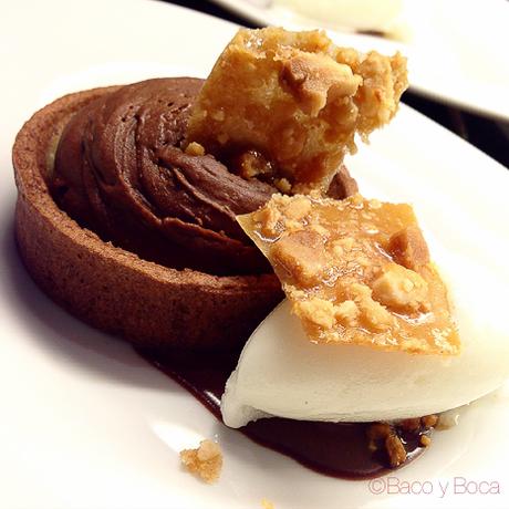 Cremoso de chocolate con sorbete de yuzu Navidad￼￼￼￼￼￼￼￼￼￼￼￼￼￼￼ Le meridien Navidad Baco y Boca