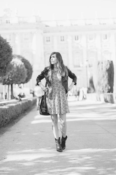 BIKER LEATHER JACKET AND DRESS