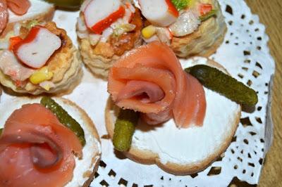 Tartaletas, volovanes y canapés varios