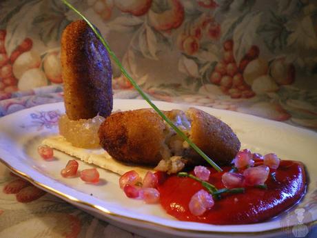 Croquetas de Gorgonzola con cabello de ángel