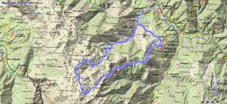 Mapa ruta Peña Saleras