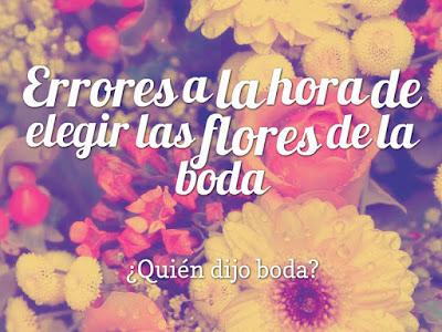 Errores a la hora de elegir las flores de la boda