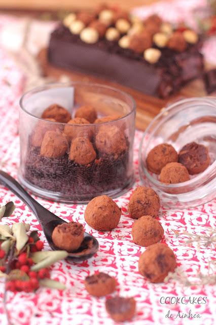 TURRÓN CREMOSO DE CHOCOLATE CON TRUFAS