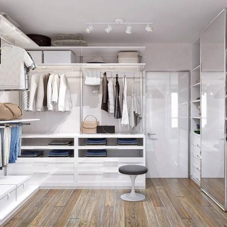 Vestidores de estilo minimalista de 1+1 studio