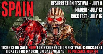 Iron Maiden actuarán en Resurrection Fest, Madrid y Rock Fest Bcn