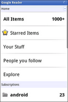 La aplicación oficial de Google Reader llega a Android