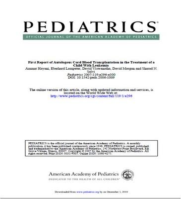¿Sirve la sangre de cordón para trasplante autólogo?