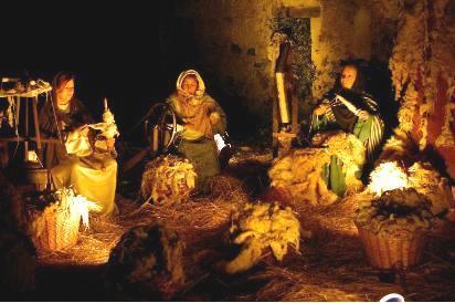 Las hilanderas Belenes vivientes en España, toda una tradición