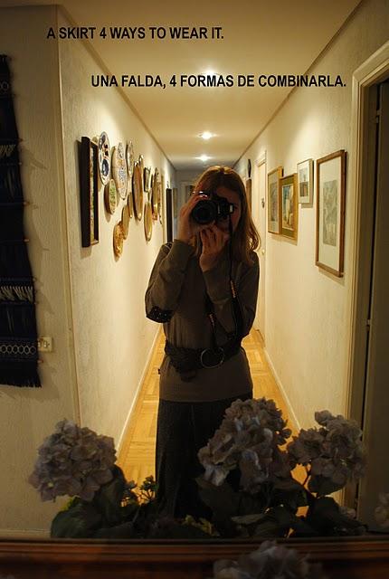 UNA FALDA 4 ESTILOS / A SKIRT 4 LOOKS.