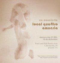 Local Quatro y Amnesia en concierto