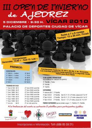 James Plaskett gana el III Open de Invierno de Ajedrez Vicar 2010