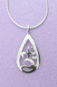 Large Om Pendant - Sterling Silver - Hand-made in the UK by Sally Andrews