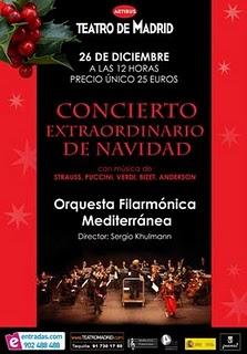 TEATRO DE MADRID: CONCIERTO EXTRAORDINARIO DE NAVIDAD Y AÑO NUEVO