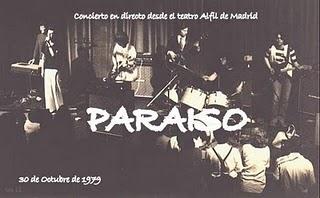 PARAISO - CONCIERTO EN DIRECTO TEATRO ALFIL 1979