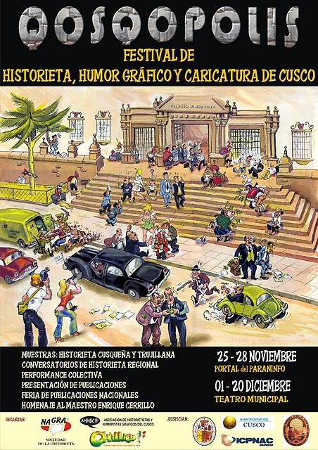Se viene QOSQOPOLIS, festival de historieta, humor gráfico y caricatura en Cusco