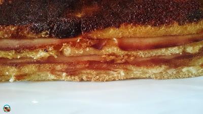 Pastel de jamón y queso