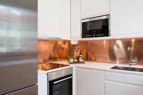 Frentes de cobre en la cocina Frentes de cocina