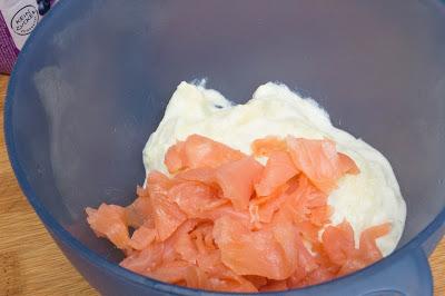 Calabacines de salmón sin lactosa