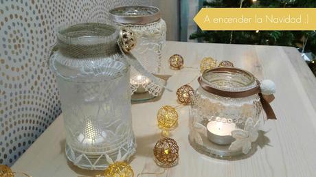 DIY: FAROLILLOS NAVIDEÑOS SHABBY CHIC