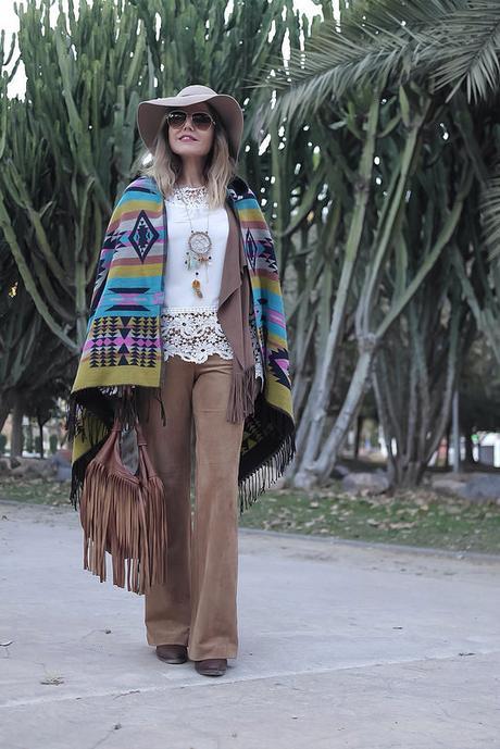 Boho / hippie de los 70: pantalón campana, ante y muchos flecos!!