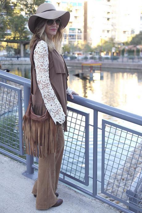 Boho / hippie de los 70: pantalón campana, ante y muchos flecos!!