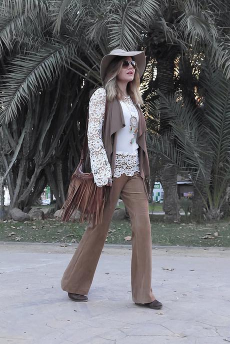 Boho / hippie de los 70: pantalón campana, ante y muchos flecos!!