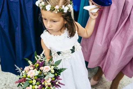 Niña arreglada para la boda