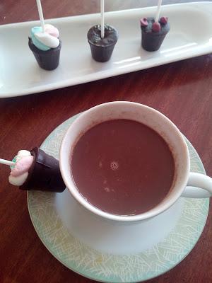 Chocolate caliente en palito