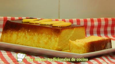 Receta fácil de flan de melocotón sin leche