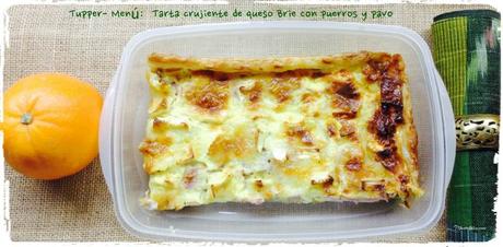 Tupper menú tarta crujiente de queso Brie
