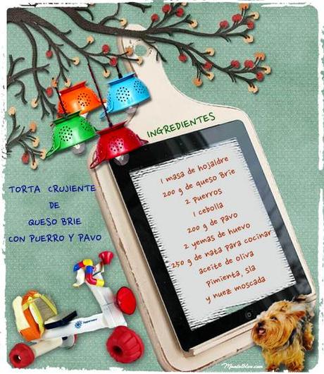 Tarta crujiente de queso Brie, puerro y pavo Etiqueta