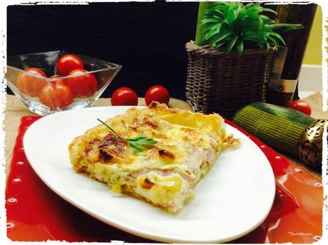 Pastel crujiente de queso Brie con puerros y pavo 4