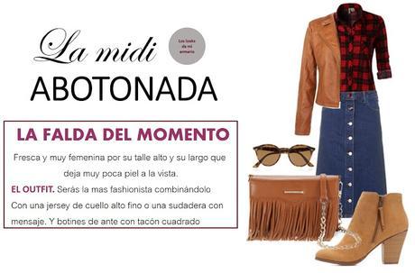 Falda Midi con Botones · Personal Shopper Madrid