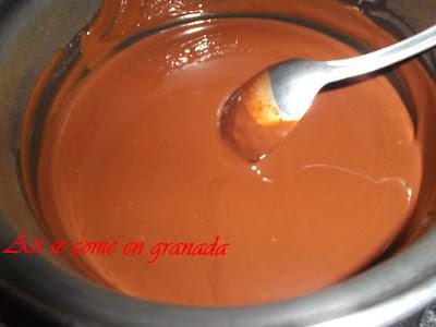 Ganache de chocolate y pistacho