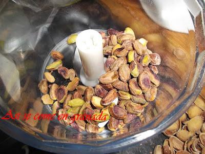 Ganache de chocolate y pistacho