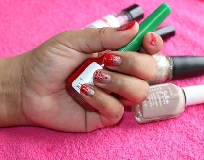 Uñas navideñas fáciles